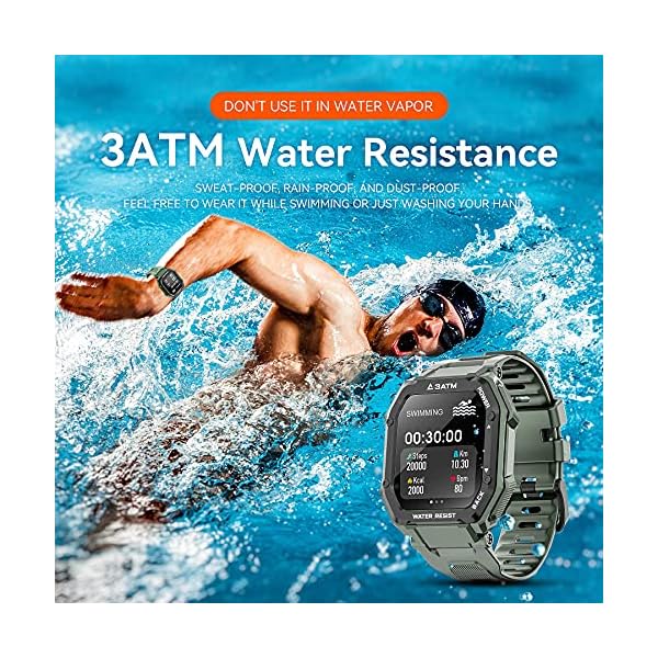 Smart Watches for Men Women, Activing Fitness Tracker with Heart Rate Blood Oxygen Monitoring 3ATM Waterproof 1.69 inch Full Touch Screen Smart Watch Compatible for iOS Android(Green)