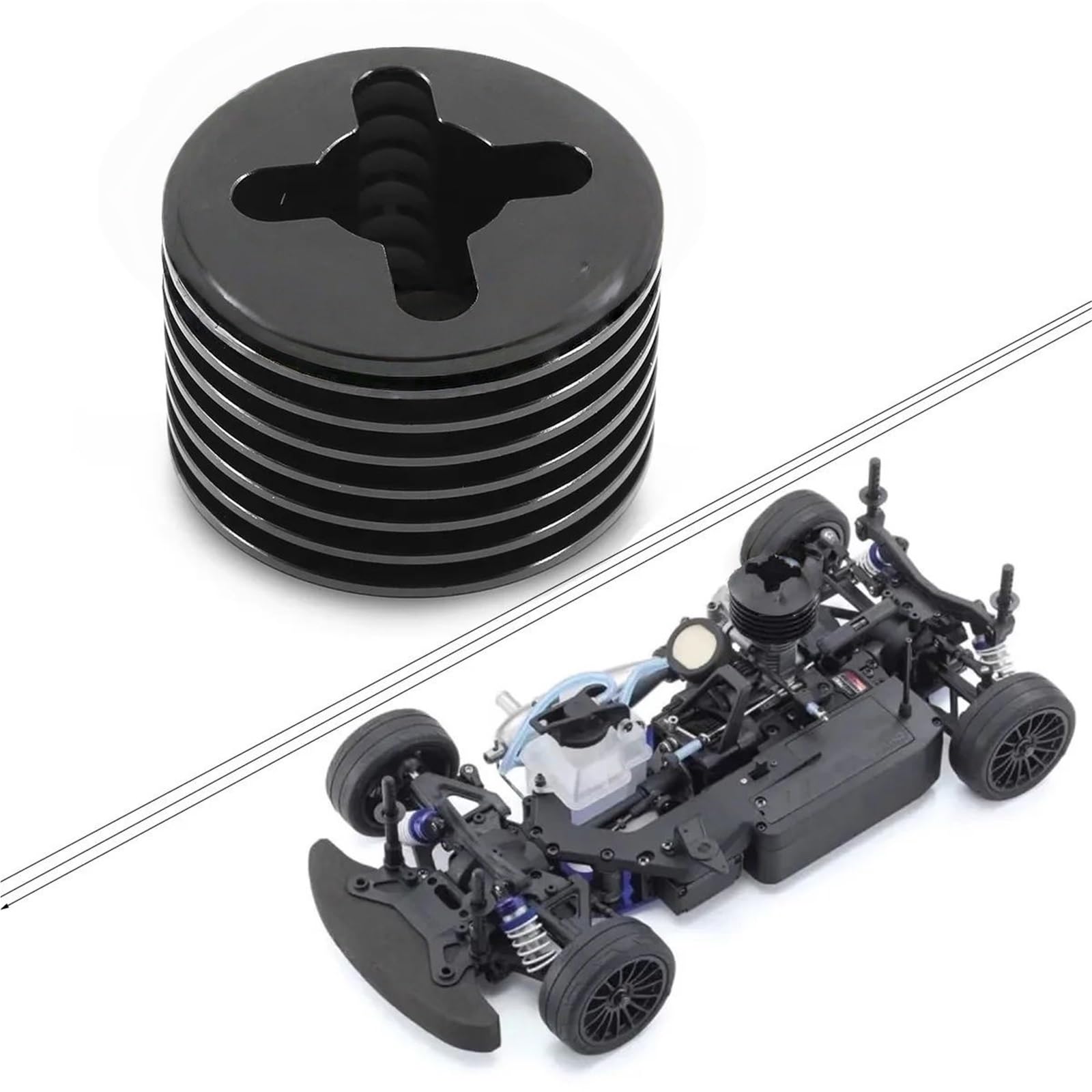 Accessori Rc Per Kyosho FW06 1/10 RC Auto Parti Di Aggiornamento Accessori Ricambio CNC Metallo Dissipatore Calore Del Motore KE15SP 74033-01 Kit Sostituzione