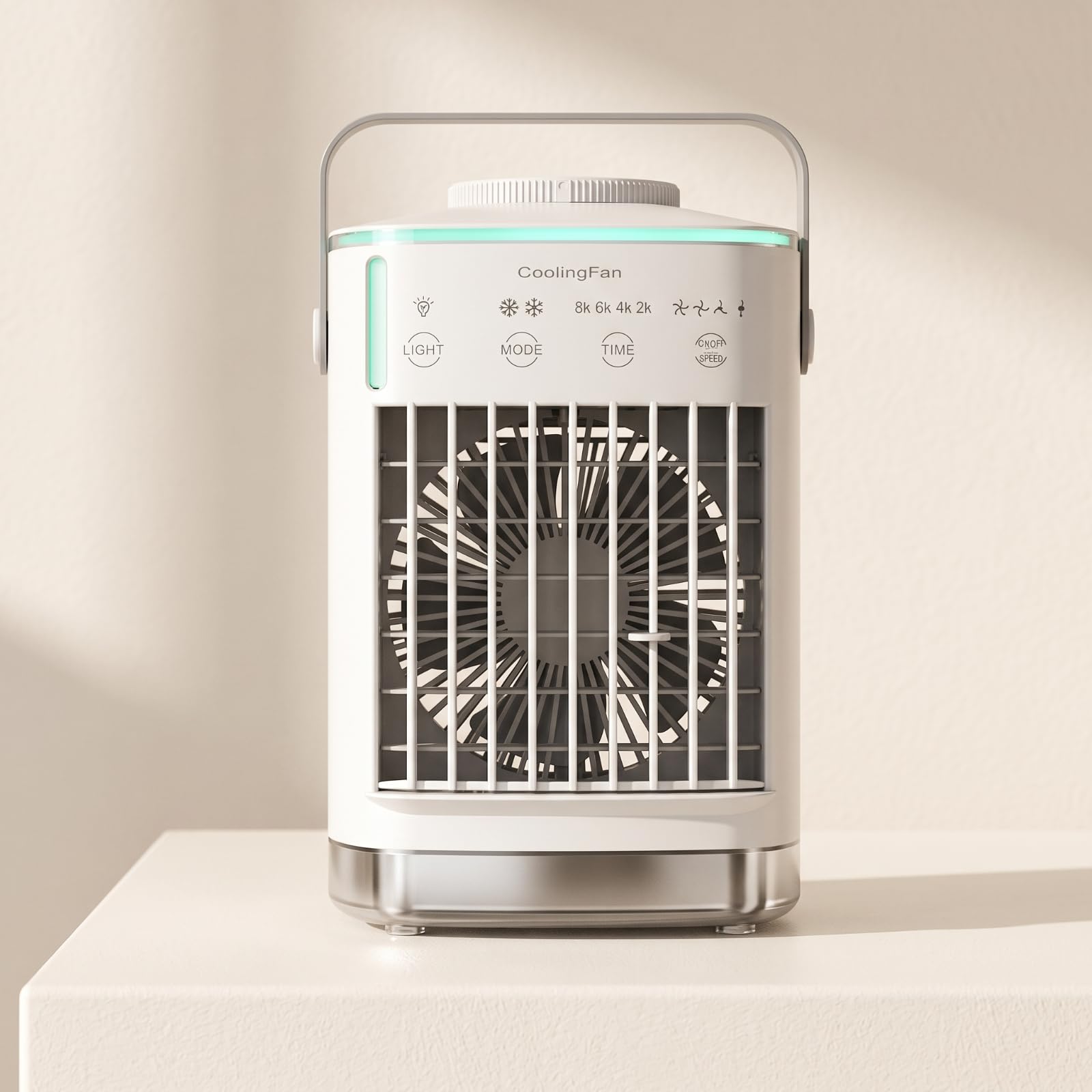 Raffrescatore Evaporativo Silenzioso Raffrescatore con Serbatoio D'acqua Basso Consumo Condizionatore Portatile per Dormitorio