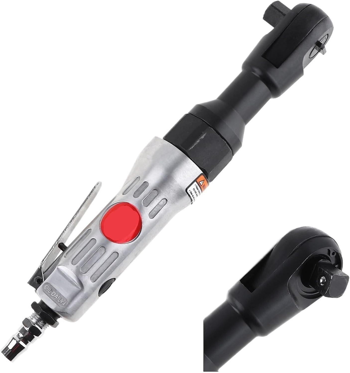 3/8'' 1/4'' 1/2'' Mini Straight Shank Pneumatic Ratchet Wrench Tool with Adjustable Switch and Polish Chrome Surface for Repair (Color : Size-1-4 Inch)