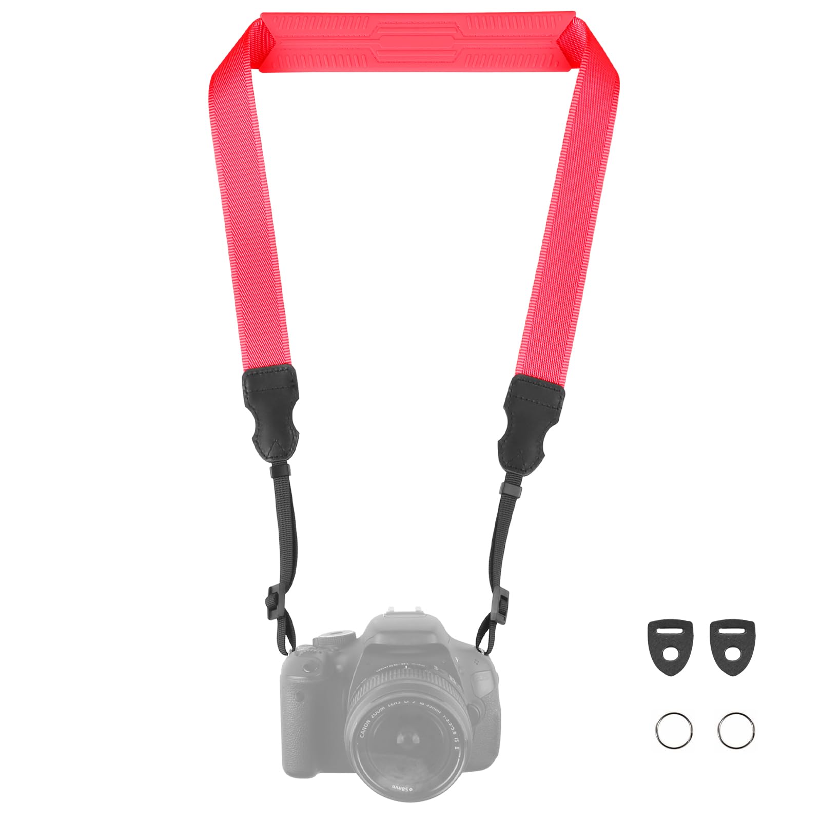 FIEIL Neck Strap Silicone Camera Straps - Padded Camera Strap, 1.5