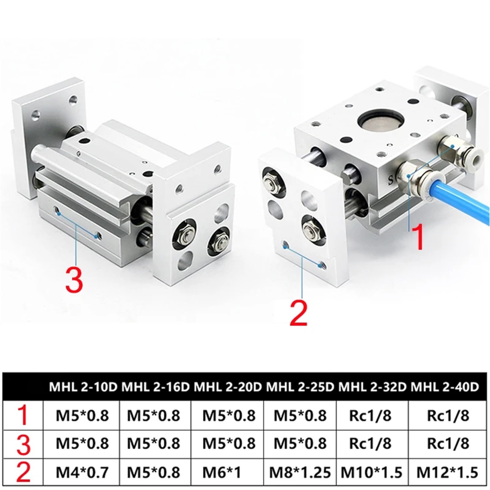 Pinza pneumatica MHL2 A Doppio Effetto SMC Tipo di Ricambio Cilindro Pneumatico MHL2 10D/16D/20D/25D/10D1/16D1/20D1/25D1 Pinza pneumatica(MHL2-40D)