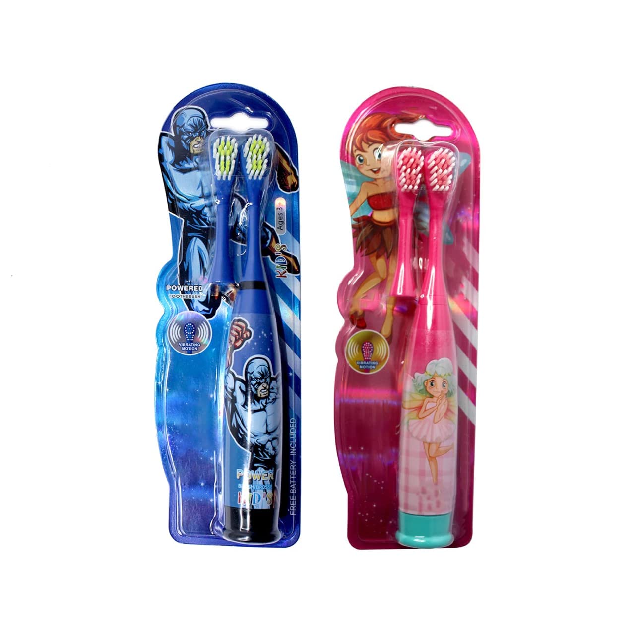 TLISMI Sonic Powered Battery Operated Electric Toothbrush with Extra Toothbrush head for Girls, Boys and Children Electric Toothbrush for Kids (Pack of 2) (B09QYXVV57) Amazon Price History, Amazon Price Tracker