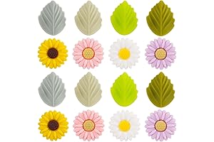Daisy Leaves Silicone Knitting Needle Stoppers