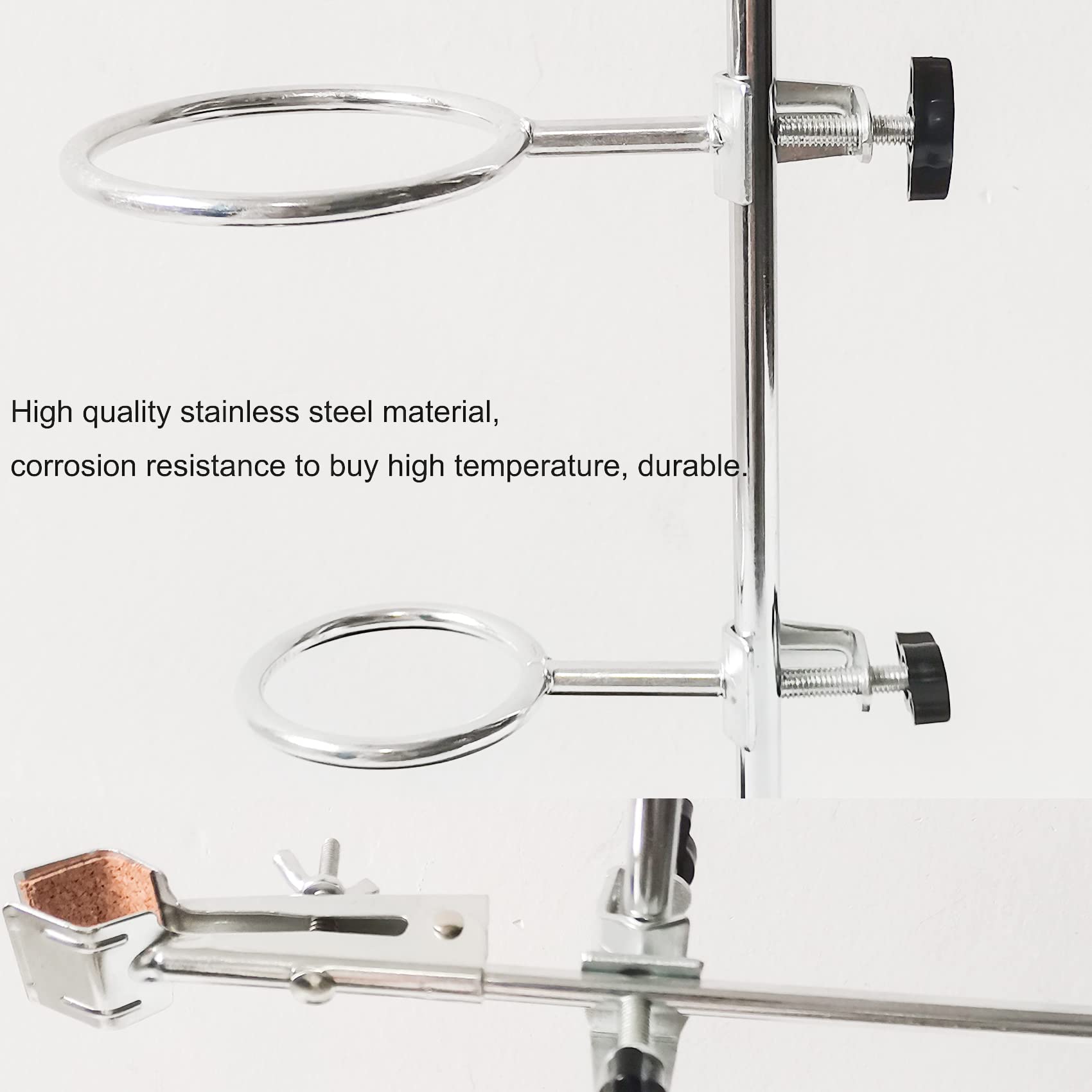 Flask Condenser Holder Heavy Duty Lab Stand Set - 24 Inch Retort Stand ...