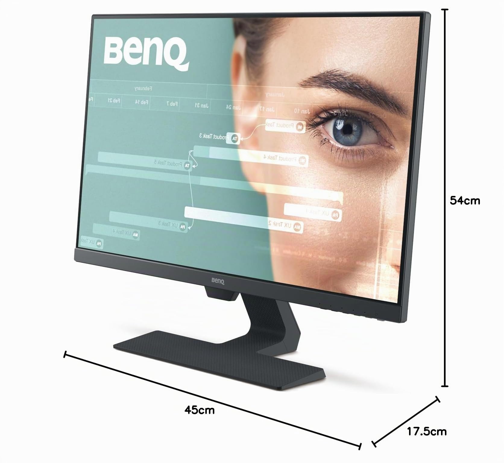 BenQ GW2480 60,5cm (23,8 Zoll) LED Monitor (Full-HD, Eye-Care, IPS-Panel Technologie, HDMI, DP, Lautsprecher) schwarz