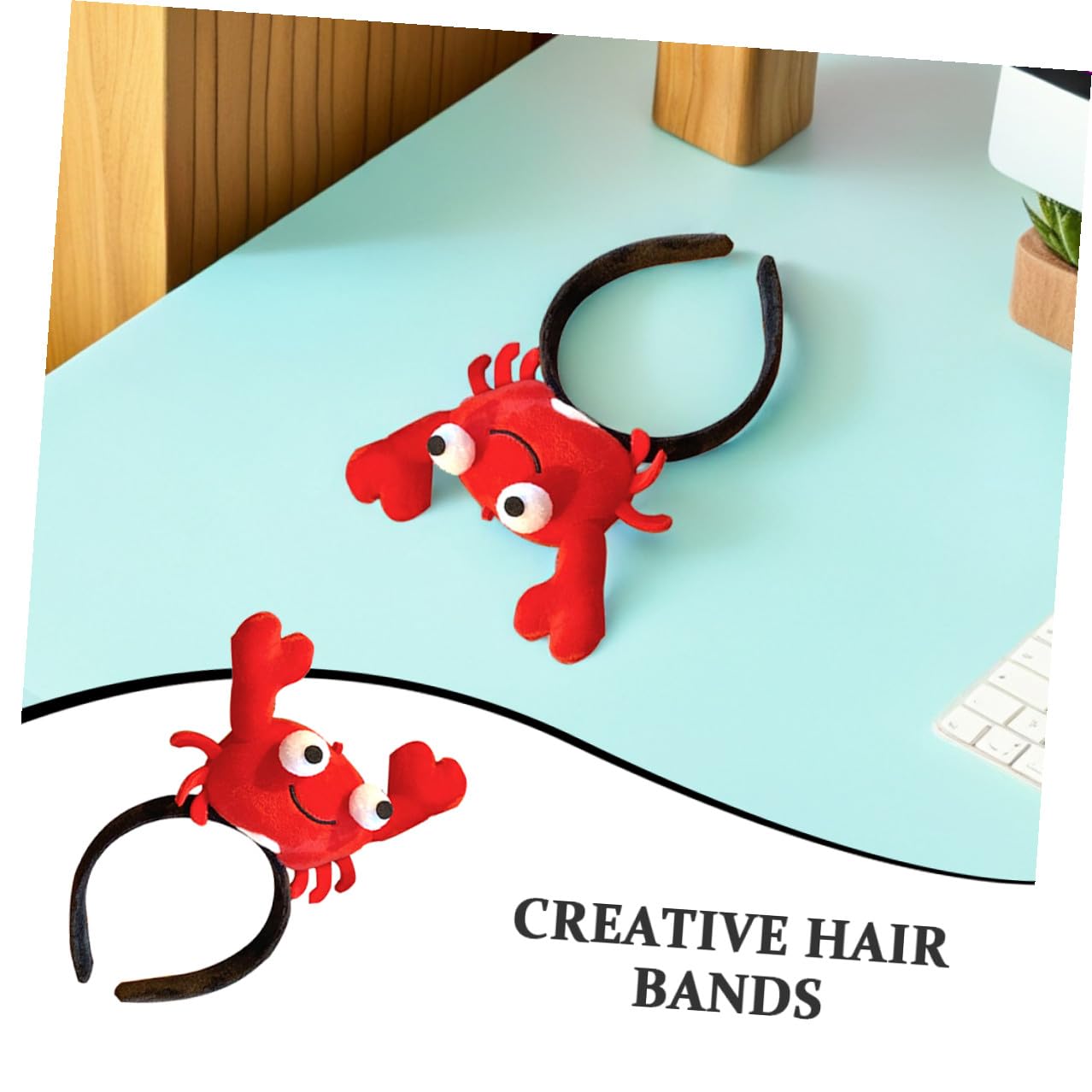 Healvian 2 pezzi Cerchietto per Capelli Granchio e Aragosta Leggeri e Creativi Accessori Acconciature Divertenti per Feste e Performance