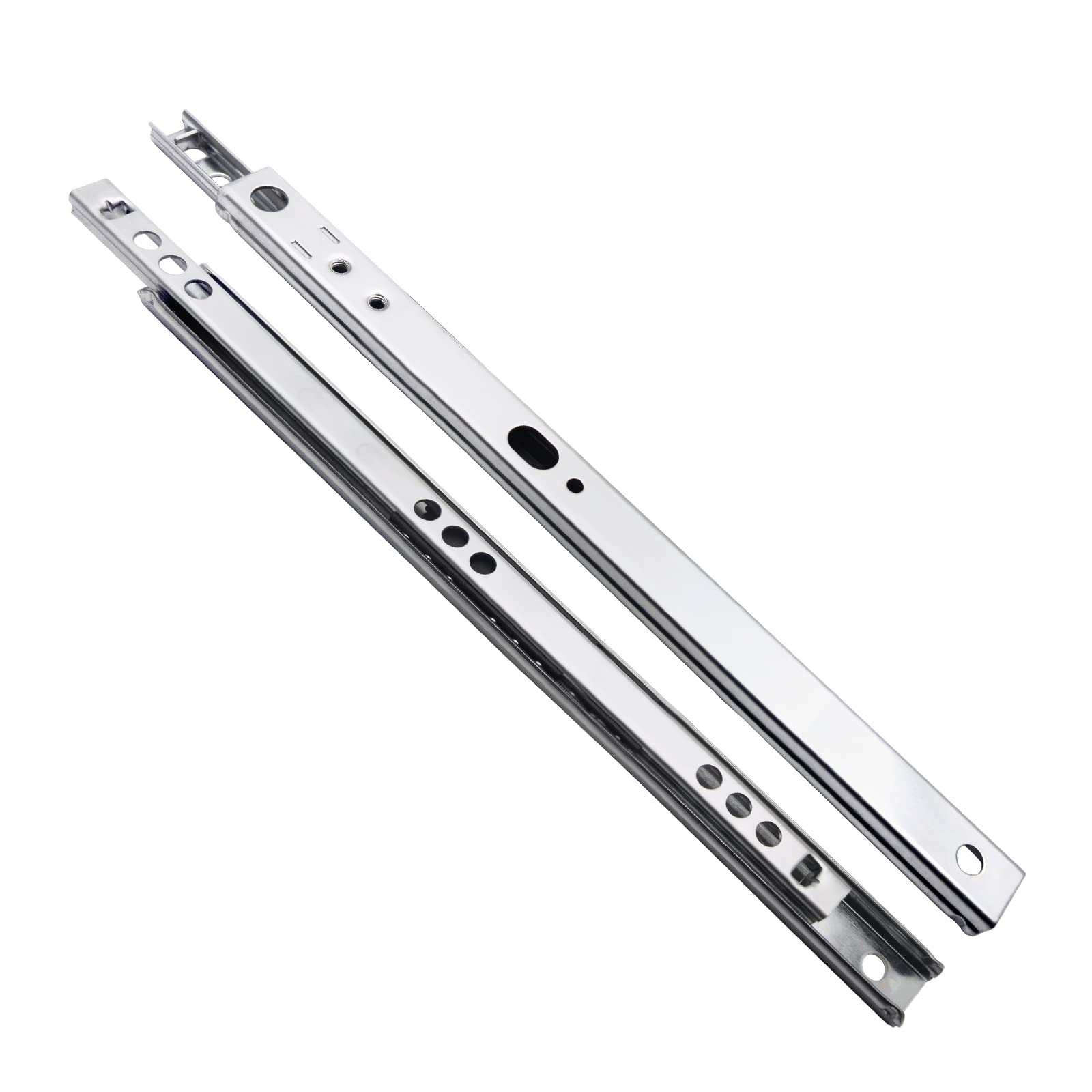 17mm x 342 mm Drawer Runners Slides Heavy Duty Ball Bearing Roller Sliders for Kitchen Furniture Cabinet Desk Drawers, Replacement Accessory - 2 Pieces