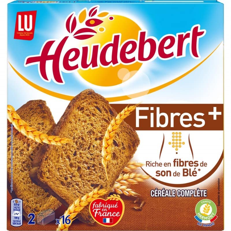 Biscotte Fibre Plus Heudebert tartines croustillantes lot de 4 pour brunch en famille