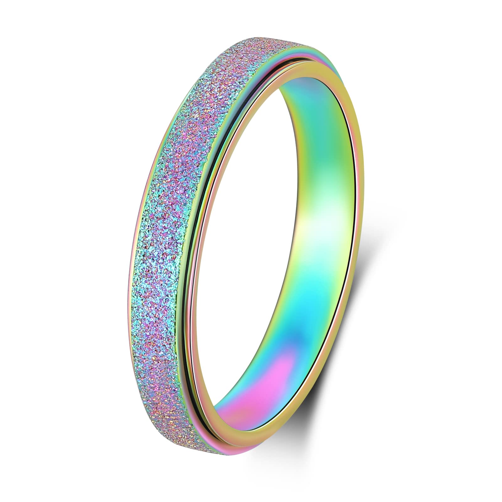 LuckyAmorAnxiety Ring for Women Spinner Ring: Fidget Ring Anxiety Relief Items Spinner Rings for Anxiety Fidget Rings for Anxiety for Women Anti Anxiety Fidget Ring Gift for Teen Girls Boys Size