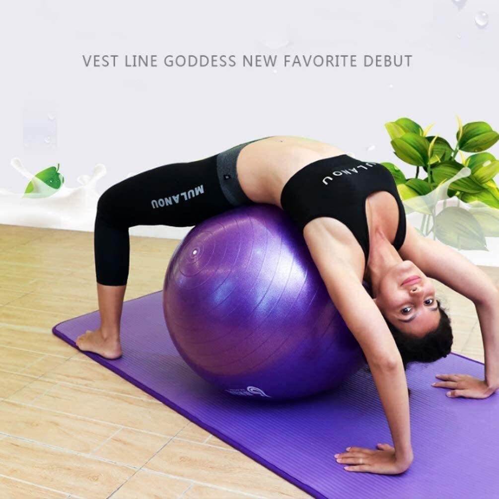 GCX- Palla for Esercizi Palla da Yoga Palla da Ginnastica for Esercizi 75cm Stabilità Anti-Scoppio Swiss Ball Palla da Parto con Pompa a Pedale for Palestra Domestica Sedia da Ufficio Pilates Fitness