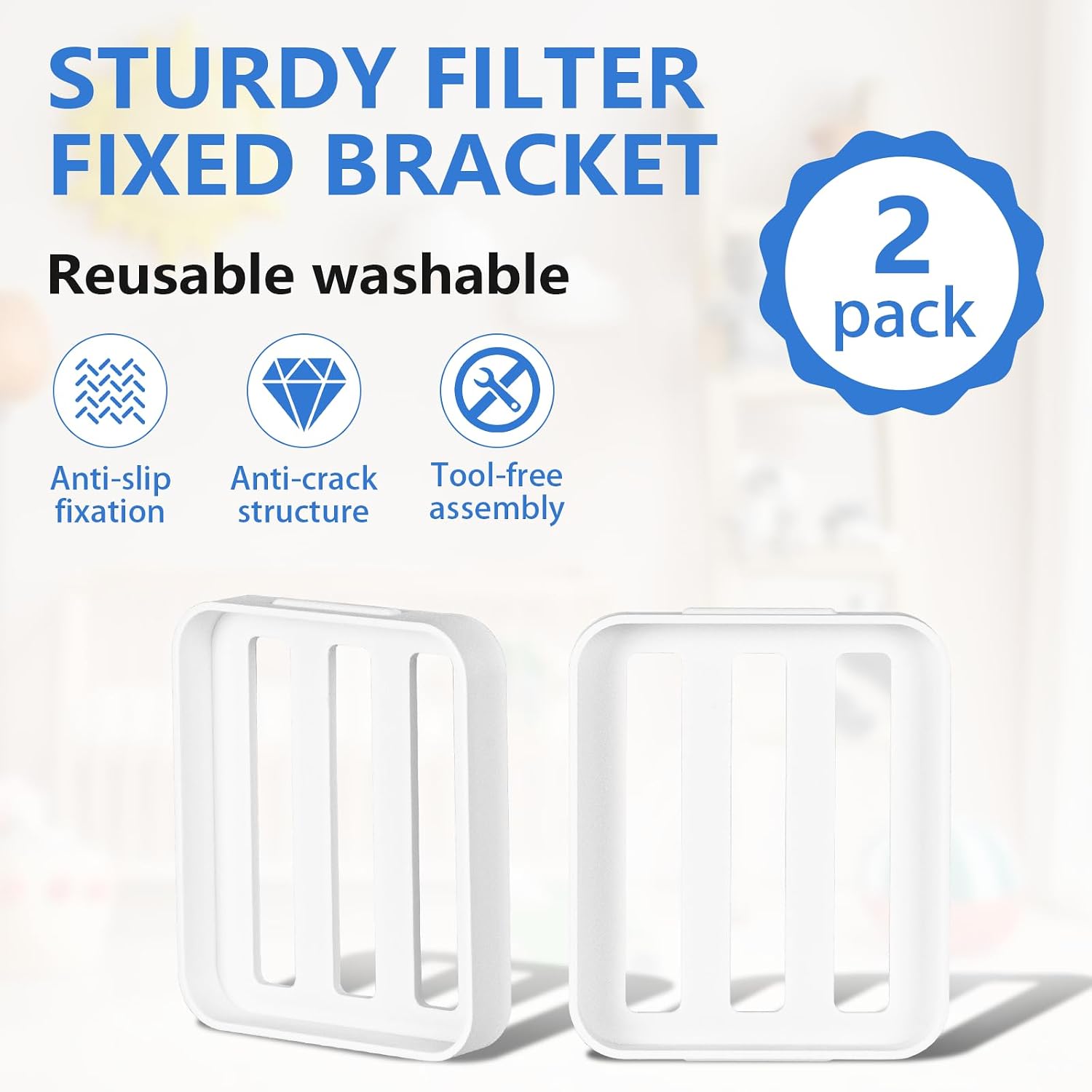 2Pcs Filter Holder Compatible with Diaper Genie Complete Diaper Bucket, Replacement Deodorizing Cartridge Support Frame, Pail Accessory image 3