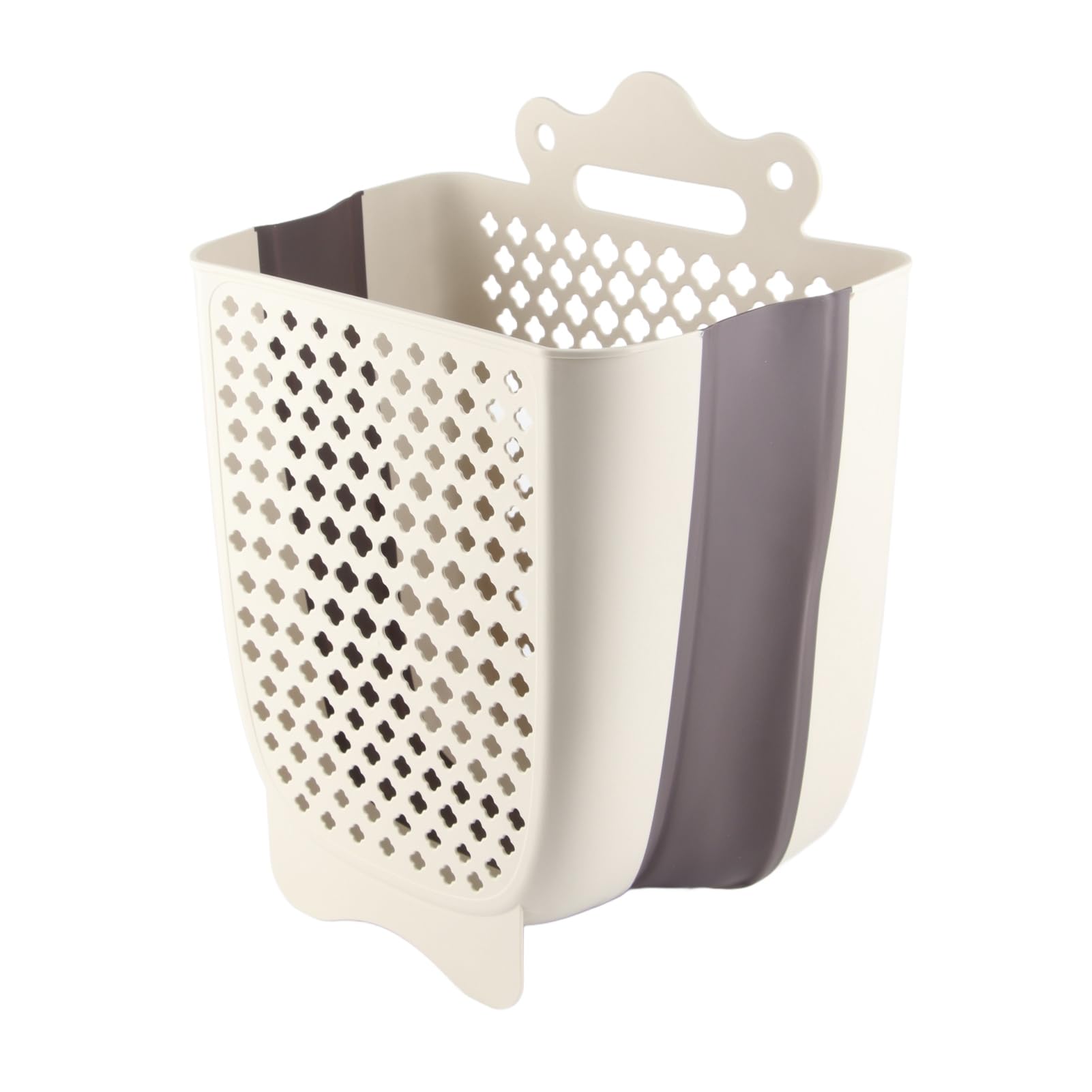 Cesto per Biancheria Appeso in Plastica, Cesto per Vestiti Sporchi Pieghevole Salvaspazio con Design a Parete, per Armadio WC del Bagno (Grande)