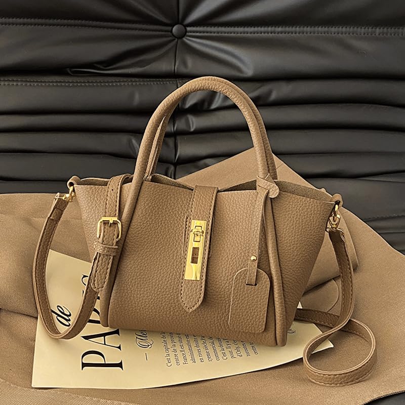 YFGBCX Soft Ladies Handbags Crossbody Bags Trendy Vegan Leather Shoulder Purses Small Bucket Bag for Women3