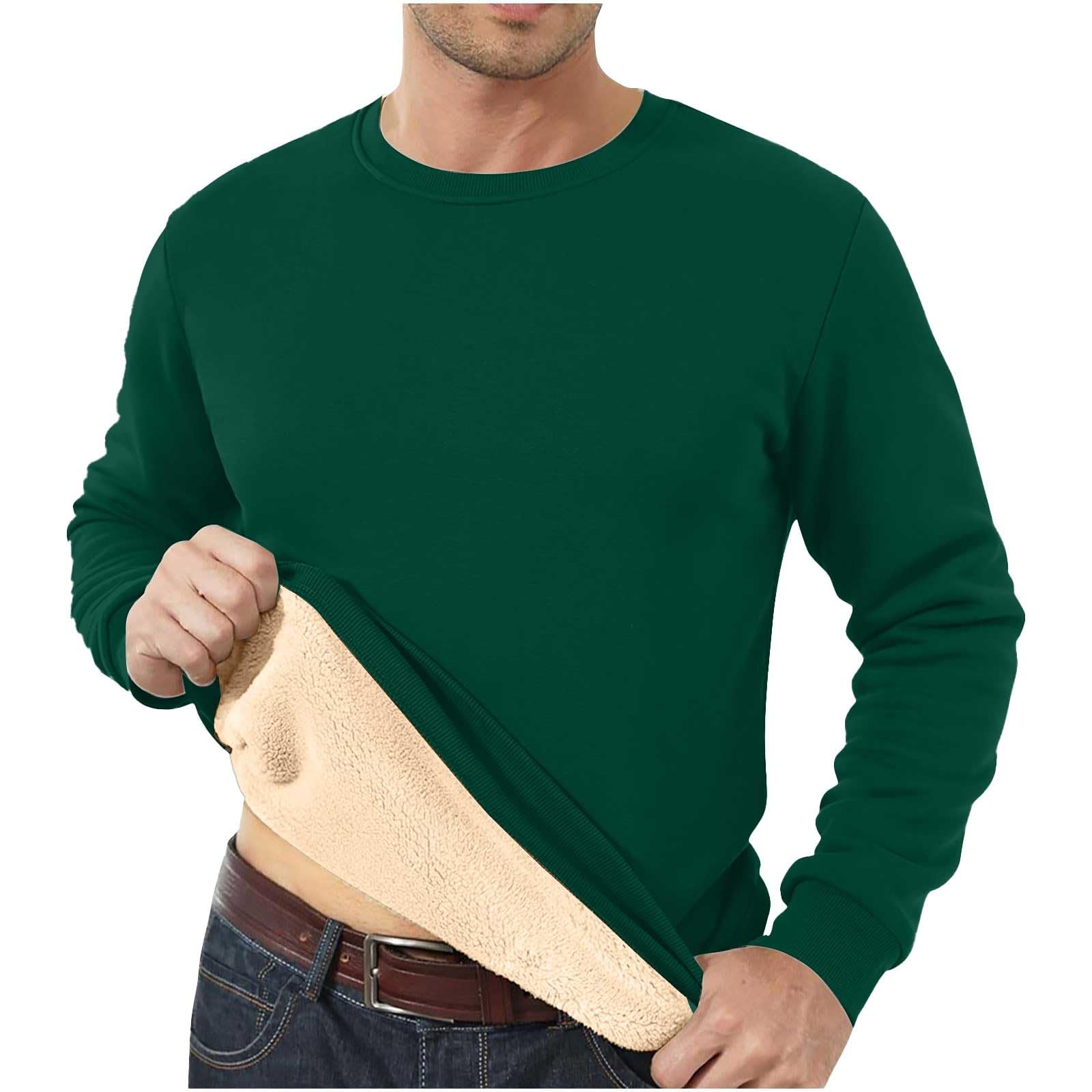 Felpa con cappuccio girocollo e jogger Set per uomo, tuta invernale in pile