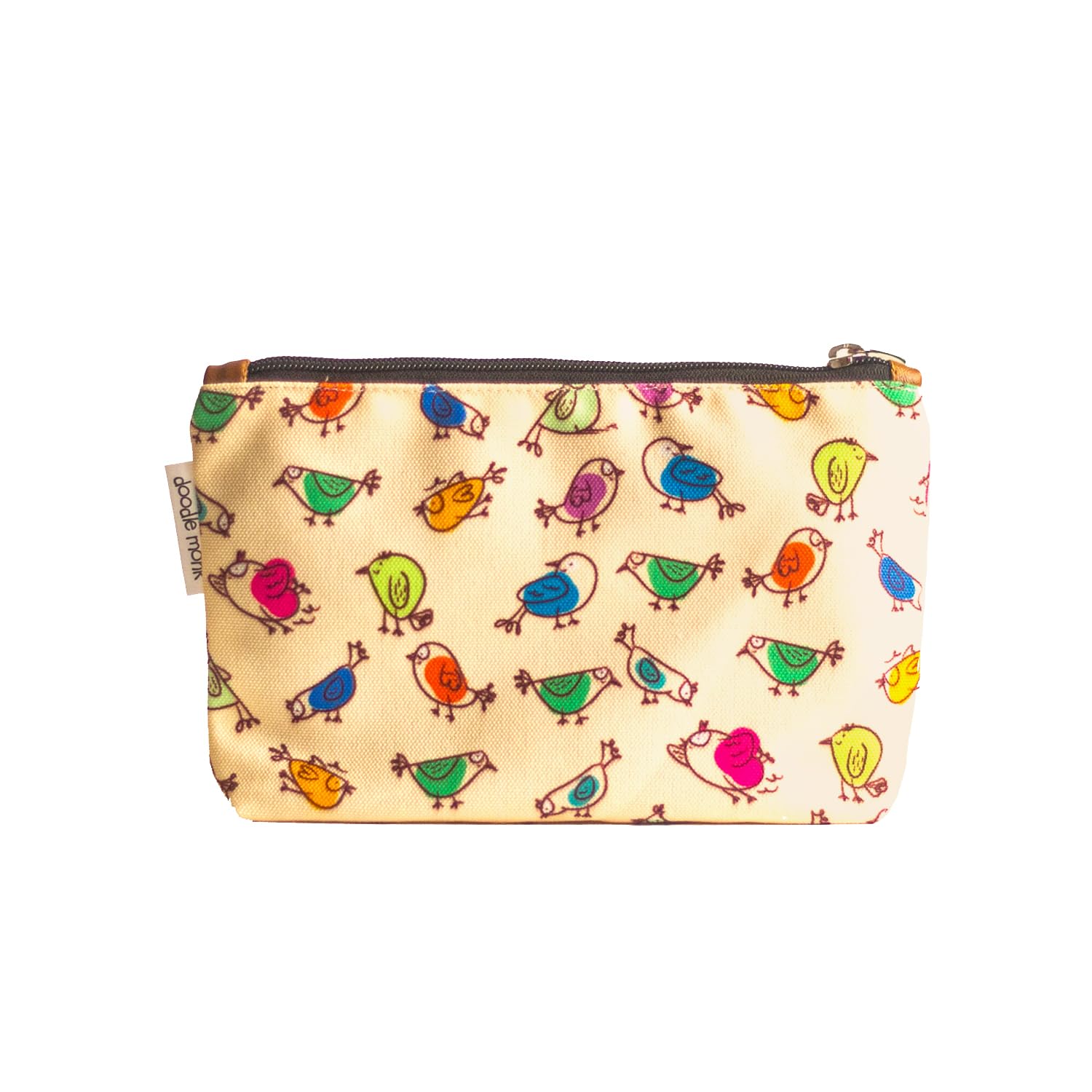 DOODLE MONK Bird Utility Pouch | Multi Purpose Canvas Fashion Accessories | Bags for Makeup Kit, Cosmetics| Purse for Coins, Cards, Cash-image-47
