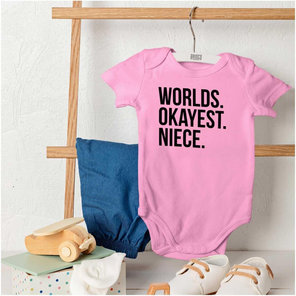 Brisco Brands Worlds Okayest Niece Family Love Baby Bodysuit Jumper Girls