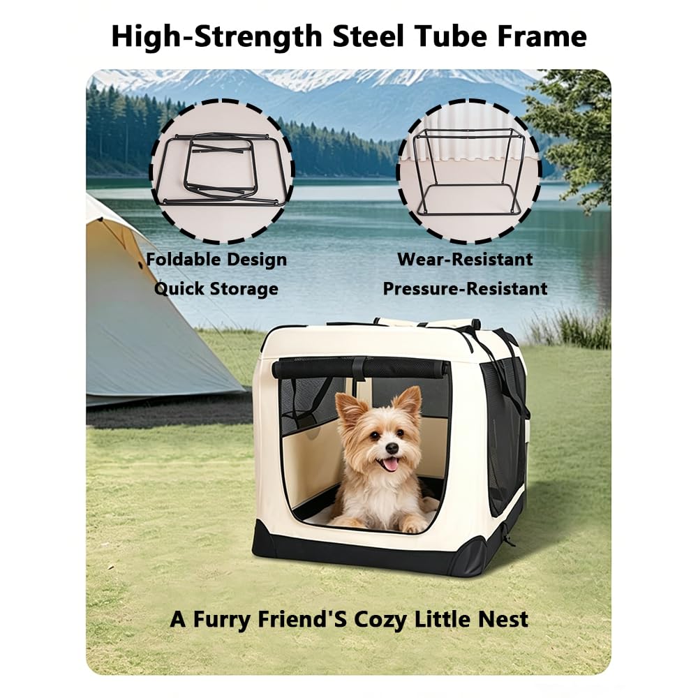 Transportbox Hund für Renault Arkana Captur Clio Vel Satis Scenic, Faltbare Hundetransportbox mit Atmungsaktivem Netz Weicher Matte für Auto Reise Camping