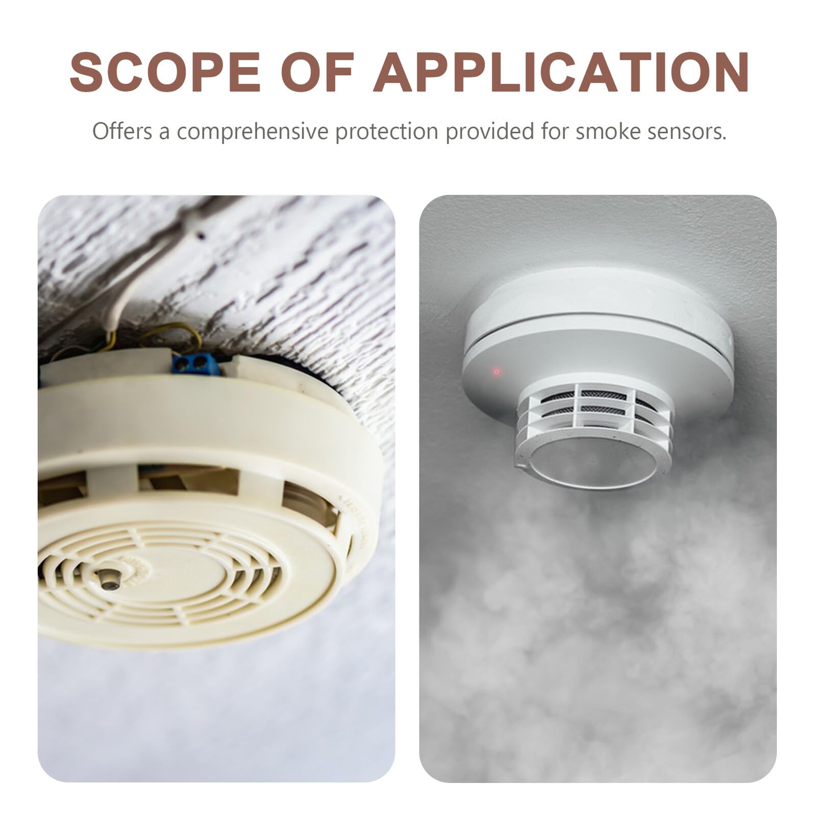 7 Piezas Protector Metálico para Detector de Incendios Montaje Pared Resistente para Rociadores y para Hogares y Comercios Diseño Duradero y