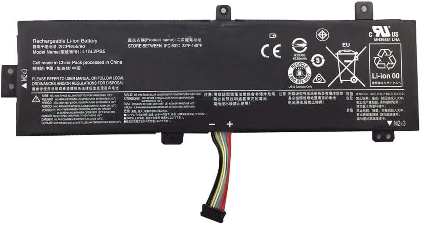 Replacement Battery for LENOVO L15L2PB5, Lenovo 5B10K87720, Lenovo L15L2PB5, Lenovo L15M2PB5
