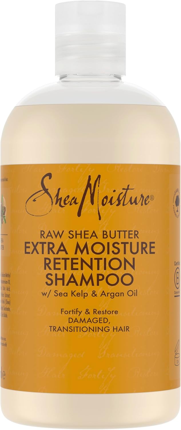 SheaMoisture Extra Moisture Retention Shampoo voor beschadigd haar Raw Shea Butter zonder siliconen en sulfaten 284 ml