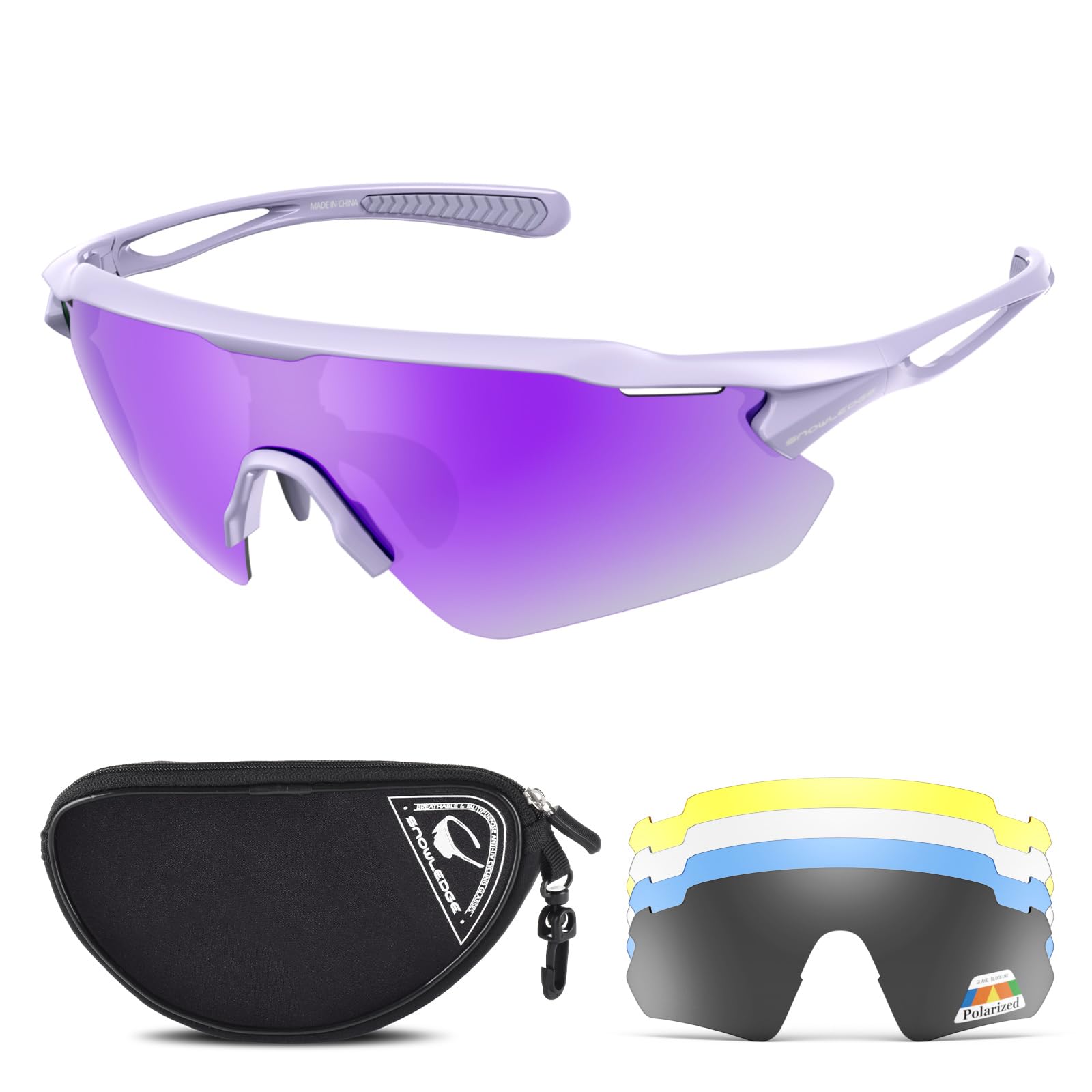 Cycling Glasses, TR90 Unbreakable Frame Polarized Anti-UV400 Sports Sunglasses
