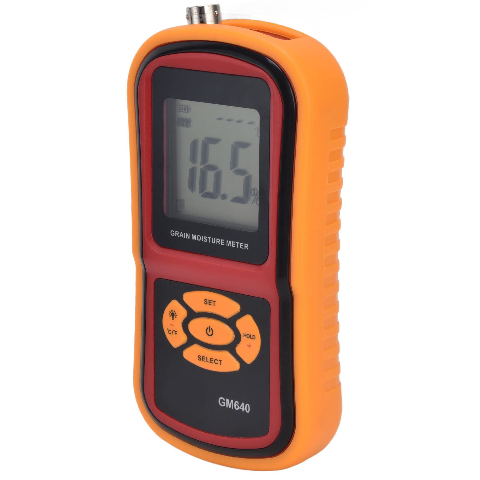 Cocoarm Rilevatore di umidità Digitale Misuratore di umidità per Cereali in ABS Igrometro LCD con Range Dal 5 Al 30% con Retroilluminazione per Lettura della Temperatura e Spegnimento Automatico per