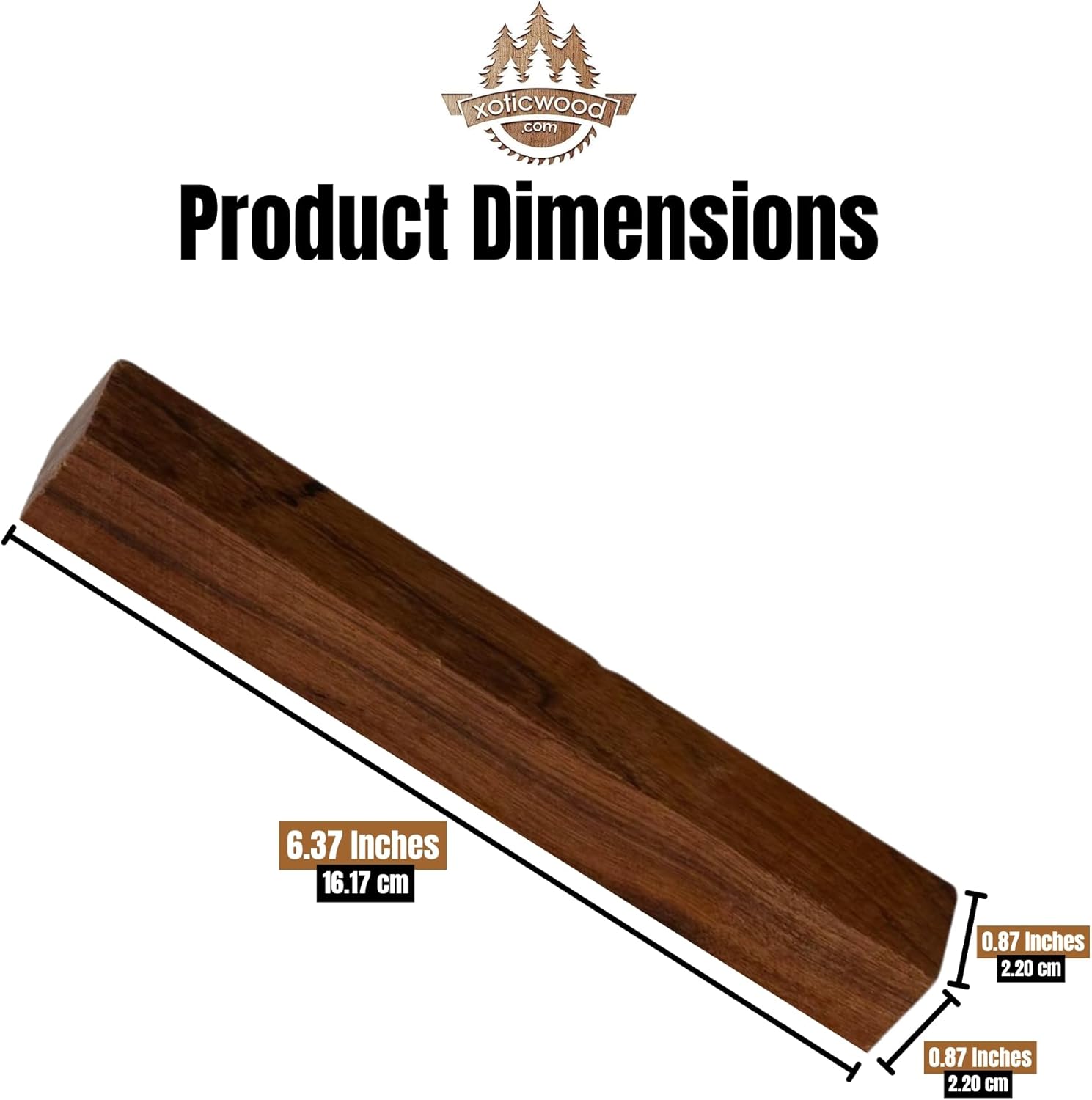 IECAP LLC Desert Ironwood Pen Blanks Hardwood – Grade B, Pack of 5 - Exotic Wood Turning Supplies Blanks for Pen Making, Tools Handles & DIY Crafts – Woodturning Lumber – 6 1/4 x 7/8 x 7/8 Inches