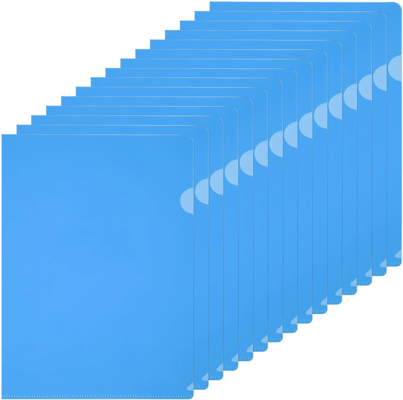 PATIKIL A4 Plastic Folders, 40 Pack Clear Folders L Type Project Pockets Paper Document Jacket Sleeves L Shaped Transparent for Documents Plastic Office File, 8.7x12.2in, Pink