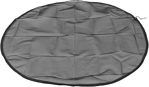 TOPINCN Cubierta de red de barril de lluvia de malla de malla de hoja de hoja de lluvia cubo de poliéster con cordón cubierta de poliéster para