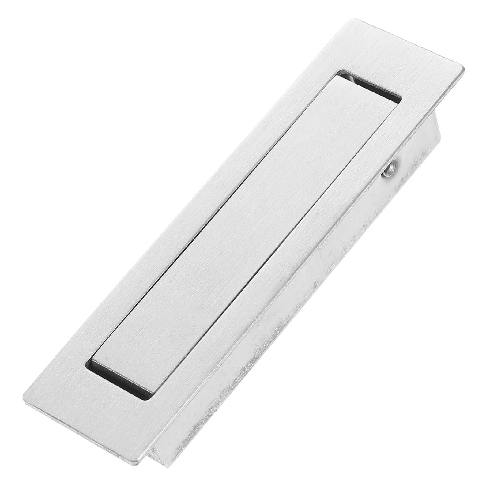 ATEUXOL Recessed Door Handles Hidden Cabinet Door Pulls Stainless Steel Recessed Handles for Furniture Drawer Kitchen Office Smooth