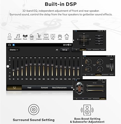 Miniatura 6 de Joying 9 pulgadas coche multimedia Android 10 sistema de navegación autoradio para 2007-2014 Toyota Fj Cruiser Radio Carplay pantalla táctil unidad