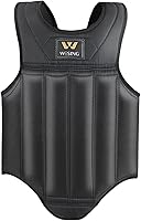 Wesing Muay Thai Chest Protector - MMA Boxing Sanda Chest Guard with Shock Absorption, Adjustable Straps, Unisex S-2XL