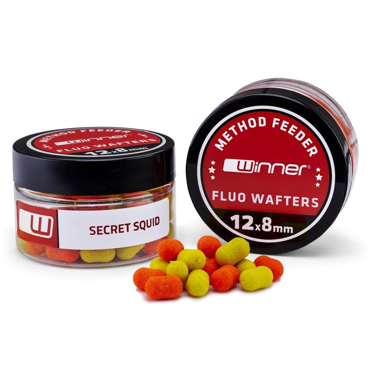 Tandem Baits Method Feeder Fluo Wafters 20g Secret Squid Carp Bait Carp Fishing Bait for Big Fish Fishing Carp Accessories for Professionals & Hobby Anglers