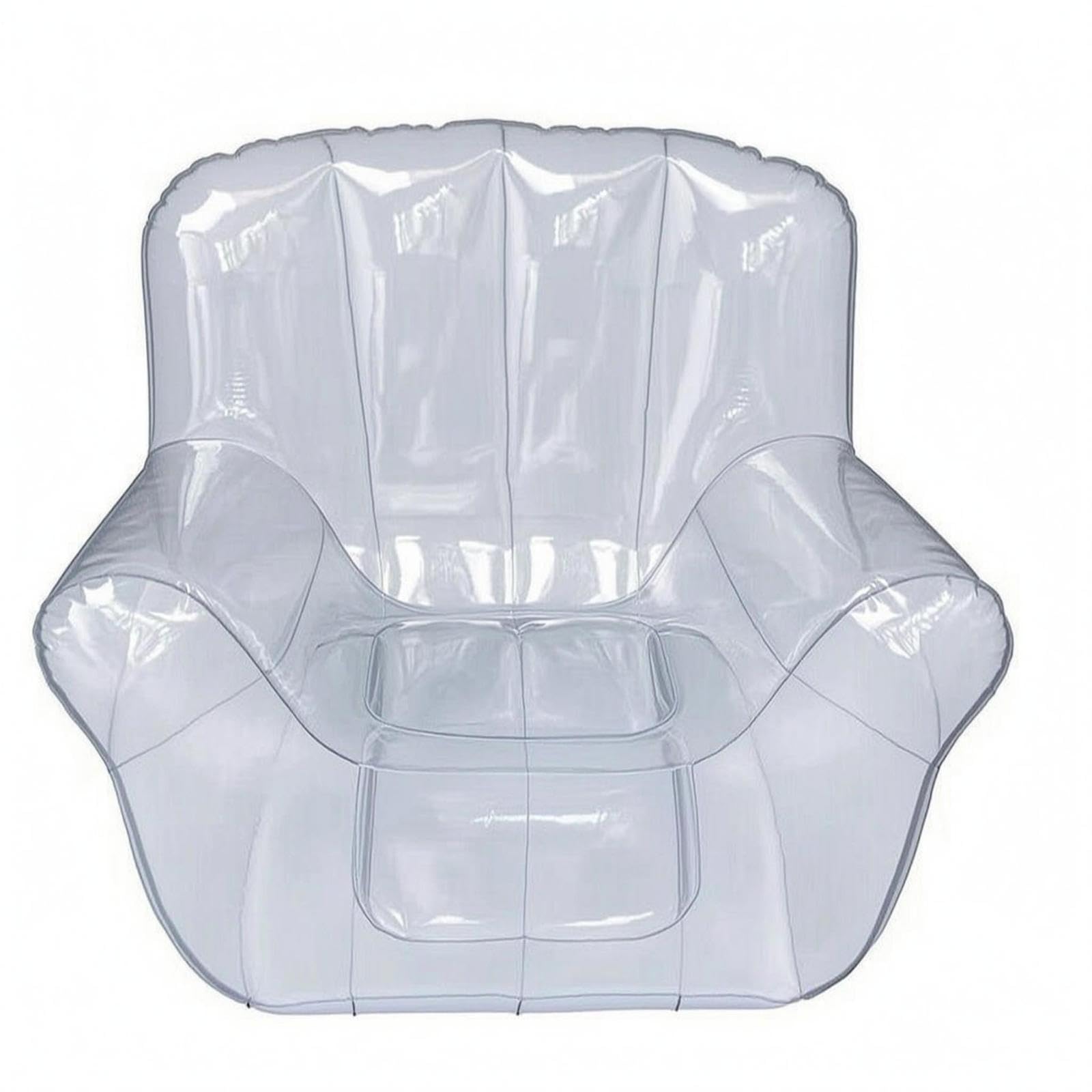 Transparent Lounge Chair Glossy Inflatable Lounge Chair Broad Armrests Clear Inflatable Sofa for Indoor, Outdoor|Bean Bags & Inflatables-image-49