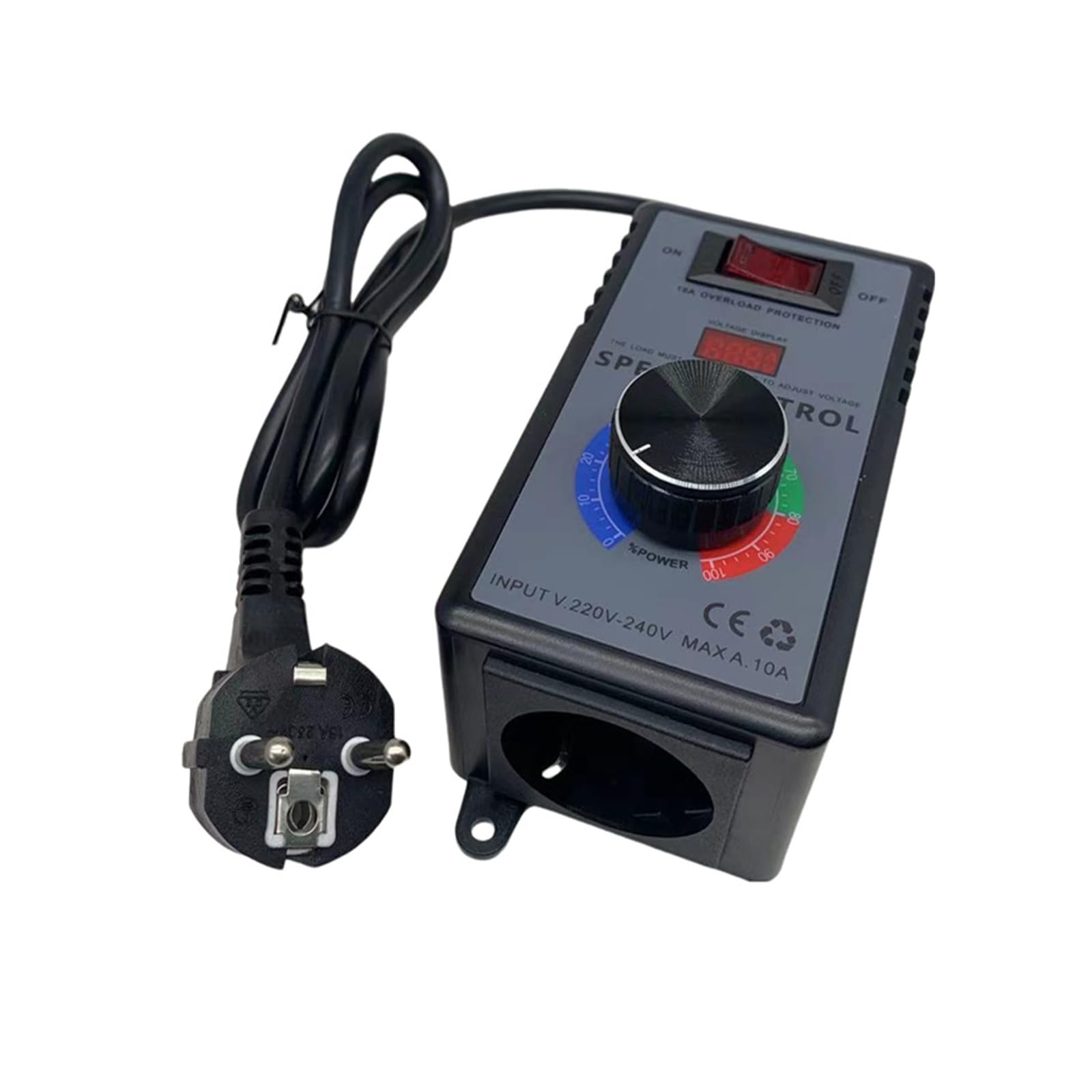 Regolatore di velocità 220V Regolatore Velocita Motori 220V 4000W 10A Regolatore di Tensione per Smerigliatrice Angolare/Soffiatore Trapano a Mano/Seghe Circolari Regolatore