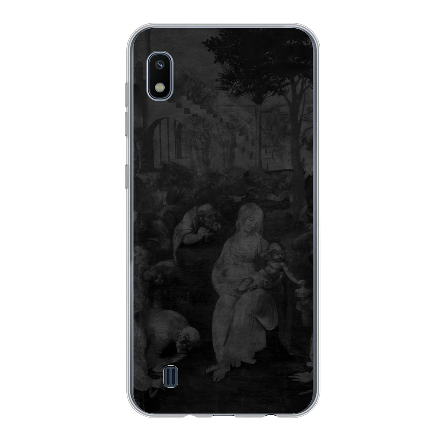 Funda para Samsung Galaxy A10 - Adoración de los Reyes Magos - Leonardo da Vinci - Funda de Silicona/Funda Blanda para teléfono móvil