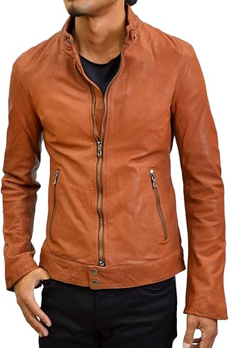 ★AVIREXFLY 本革 メンズ キャメル シングルライダースジャケットXL 中古・古着通販】AVIREX (アヴィレックス) シングルライダース