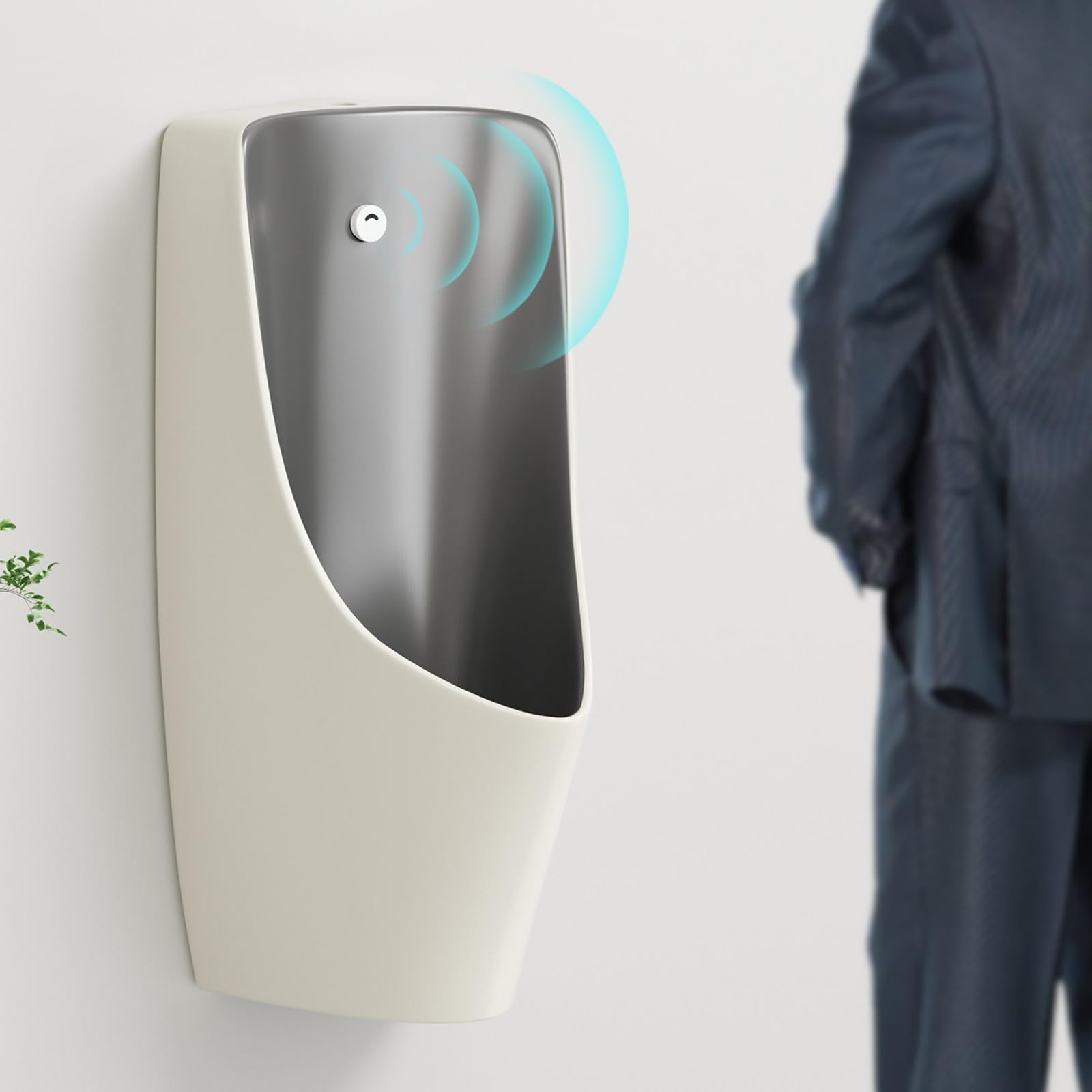 Wand Pissoir Urinal für Herrentoiletten mit Sensoren, Spritzfreie Keramik-urinale für Herren, Geeignet für Bars, Hotels und Geschäfte