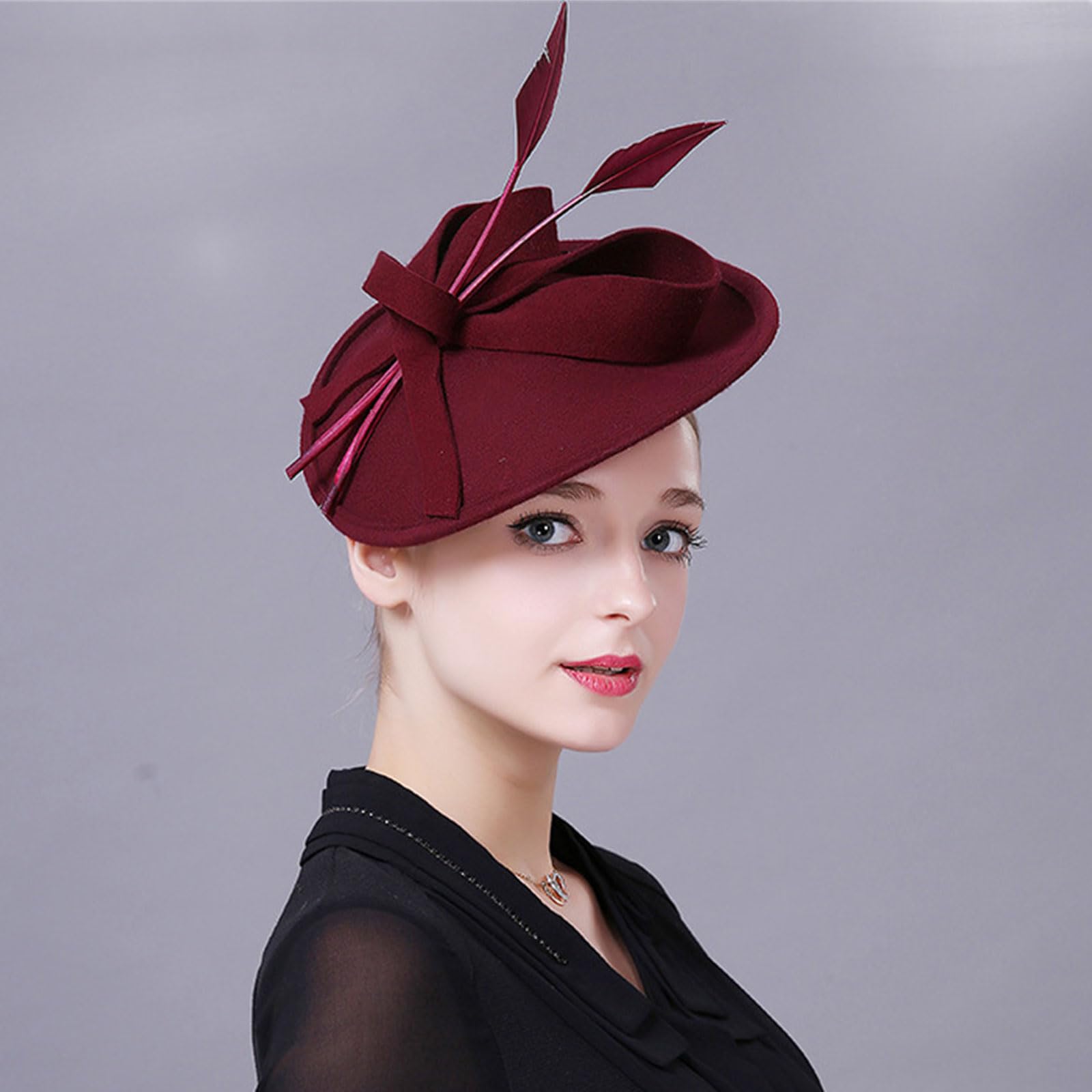 Cappello fascinator da donna per matrimonio, fascia vintage, per addio al nubilato, uso quotidiano