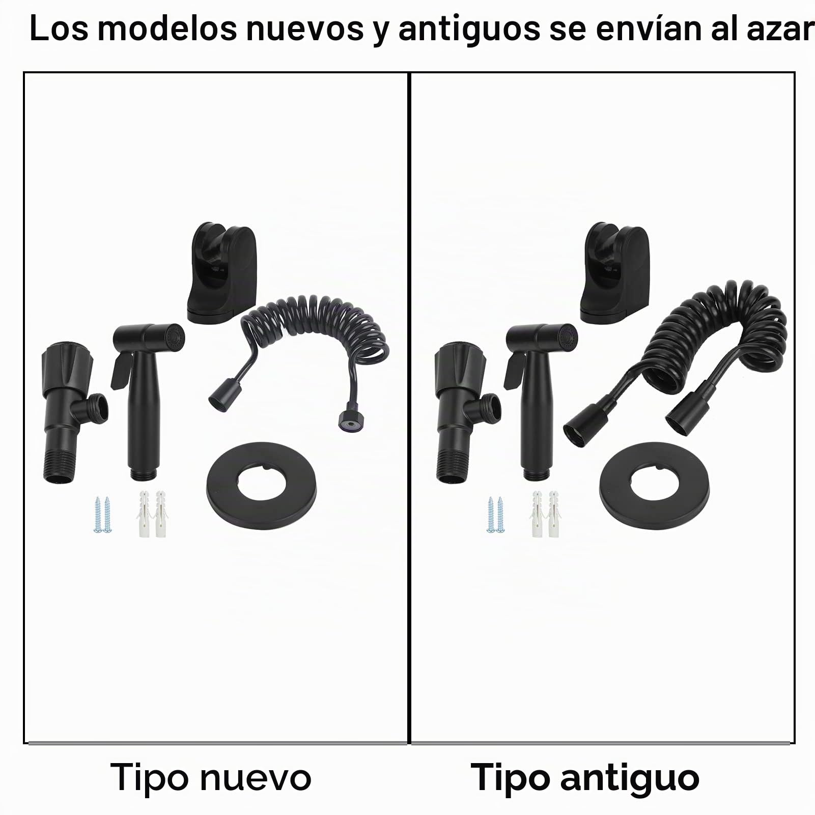 Pulverizador bidé, Bidet para WC de mano Kit de manguera de soporte de cabeza de pulverizador de lavado femenino negro G1/2 accesorios de baño de rosca inoxidable