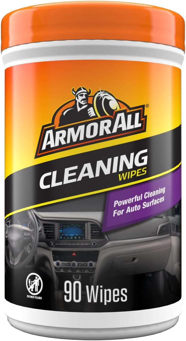 Armor All Car Cleaning Wipes, Wipes for Car Interior and Car-Exterior, 90-Wipes Each (Pack of 6)