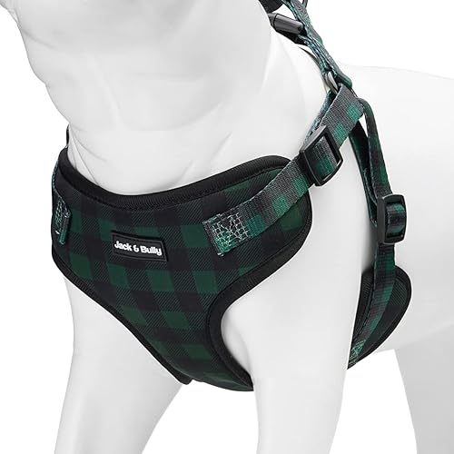 Miniatura 3 de Jack & Bully Arnés para perro, chaleco sin tirones, de neopreno ajustable, suave con malla transpirable, para todo tipo de clima, bulldog francés, a