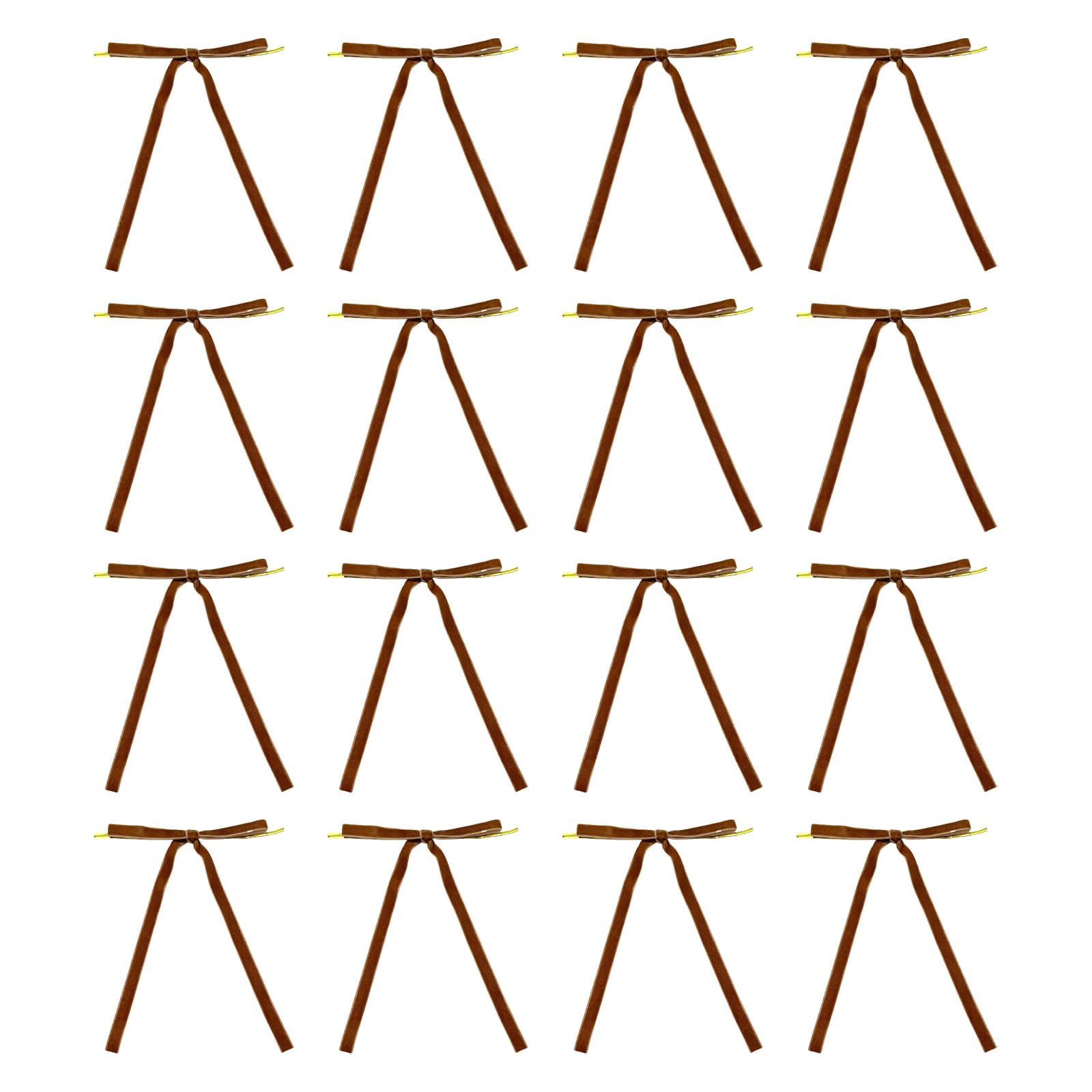 TFAOYS Of 12 Soft Flannel Bowknot Hanging Accessory Ornament for Holiday Celebrations and Home Decoration Enthusiasts Flocking Bowknots
