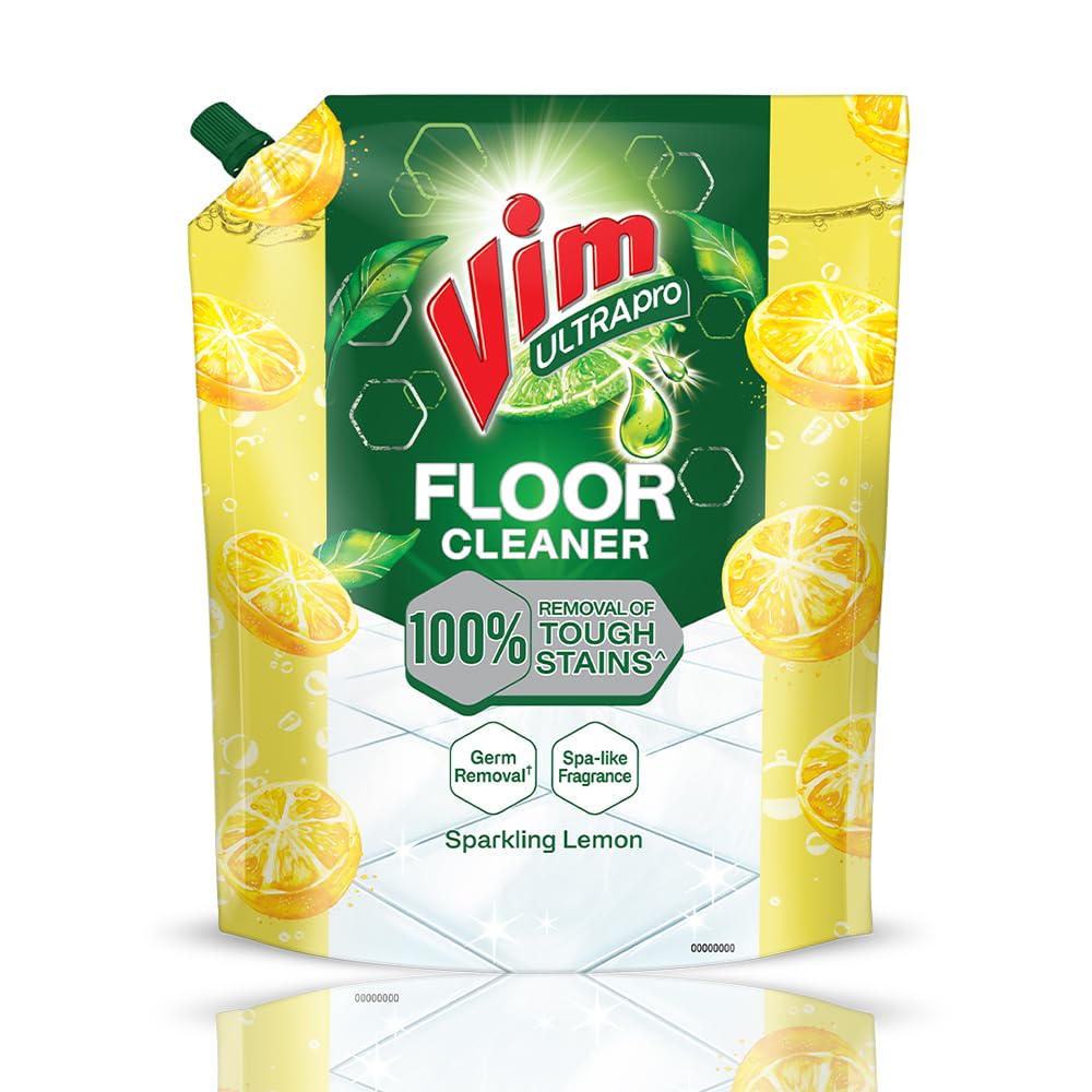 Vim Floor Cleaner: 1.8L | Sparkling Lemon | 100% Removal of stains for complete clean floors & long lasting fragrance-picture-0