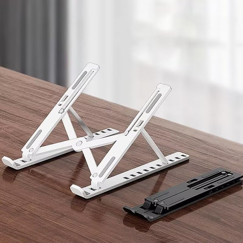 Miniatura 6 de Soporte universal plegable para laptop, soporte de base de refrigeración antideslizante ajustable para oficina en casa, viajes y estudio, compatible