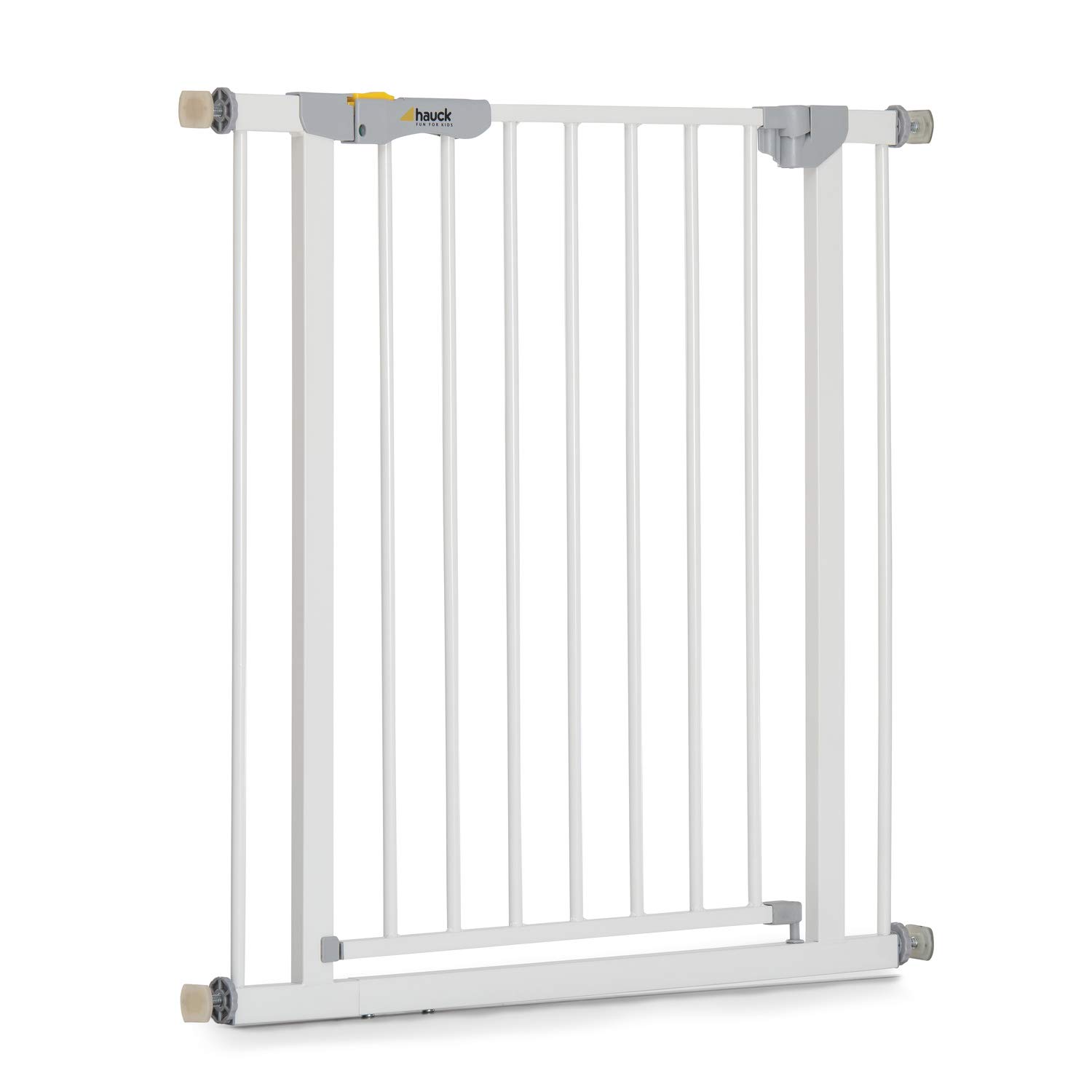 hauck Cancelletto di Sicurezza per Bambini Autoclose N Stop 2 - Cancelletto per Bambini per Aperture da 75-80cm - Fissaggio a Pressione, Chiusura Automatica - Porte e Scale Interne - Metallo, Bianco