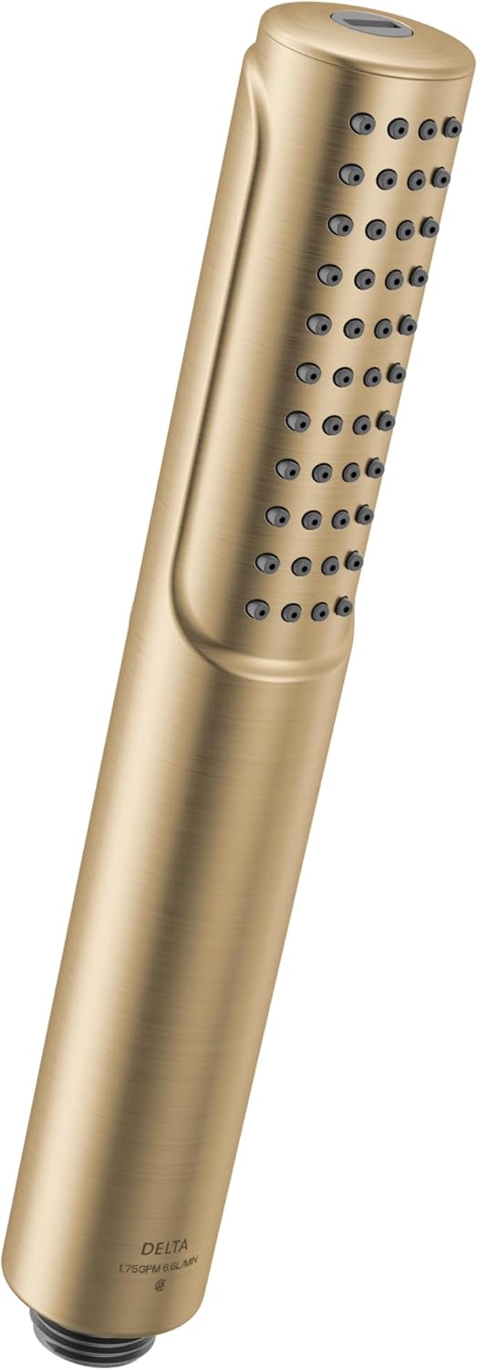 Delta 2-Setting Brushed Gold Handheld Shower Head with ProClean Spray, Hand Held Shower Head with High Pressure Spray, Lumicoat Champagne Bronze 59537-CZ-PR