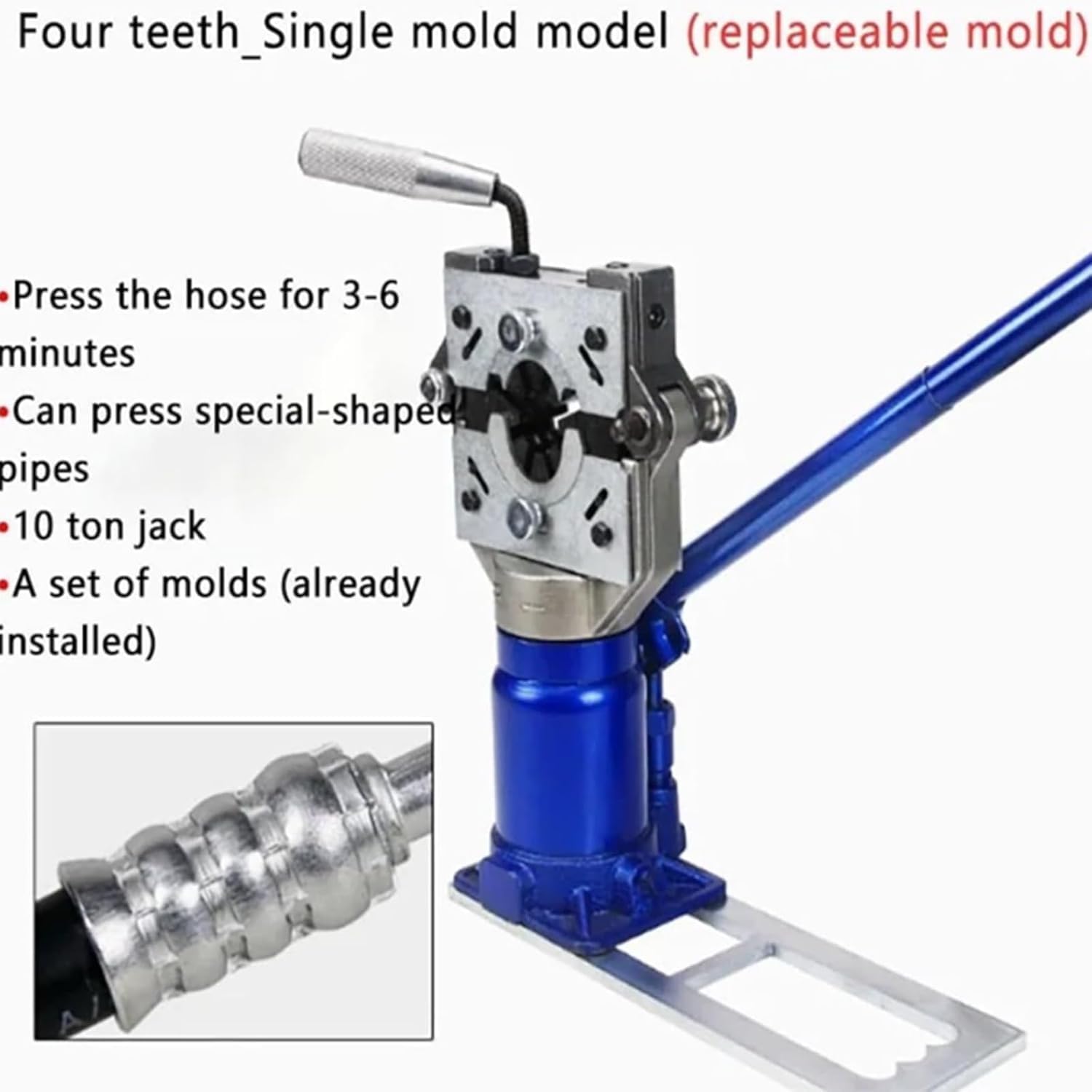 Máquina engarzadora de mangueras hidráulicas para mangueras de Alta presión, portátil y fácil de Usar, engarzado preciso para Aplicaciones automotrices e industriales.