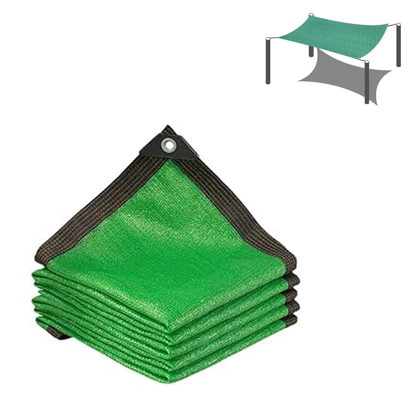 Rete Ombreggiante Verde, Panno Parasole 8-pin 50% Protezione Solare, Telo Ombreggiante 3 * 10 2 * 10 4 * 8 5 * 7 6 * 10 8 * 8 M Tende da Sole Privacy per Esterno(1x4m/3.3x13.1ft)
